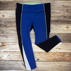 Blue and Black Athletic Leggings